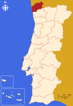 ヴィアナ・ド・カステロ県地図