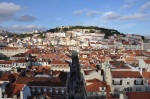 リスボン・サン・ジョルジェ城が見える俯瞰